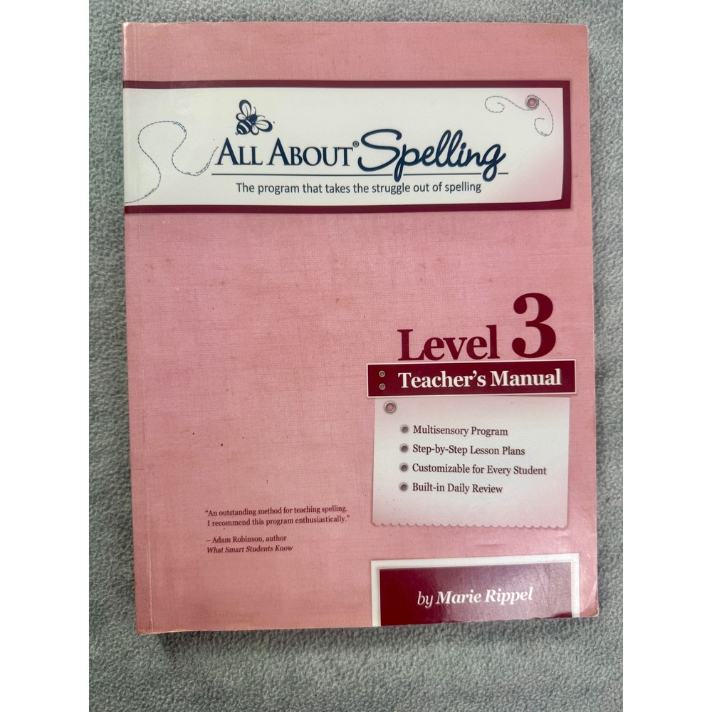 All About Spelling Level 3 Teacher's Manual Marie Rippel Homeschool Curriculum